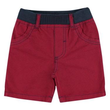 Imagem de Shorts Look Jeans Sarja Collor - Vermelho - G