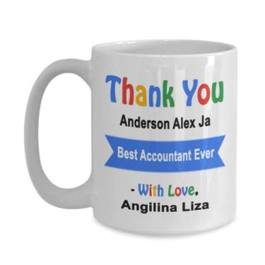Imagem de Caneca de contador personalizada, caneca de melhor contador, caneca personalizada de contador, presentes de contador, presente personalizado para contador, presente de agradecimento de contador, presente de agradecimento de contador,