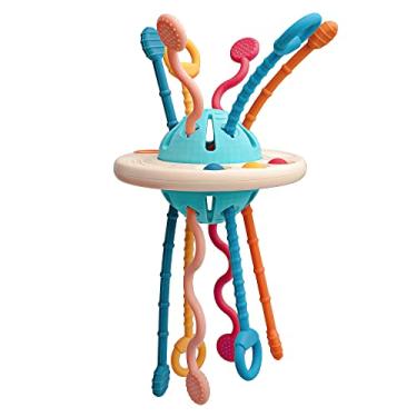 Imagem de Brinquedos Sensoriais para Bebês Montessori Puxe Cordas de Aprendizagem com Bolhas Simples e Bolas Deslizantes para Habilidades Motoras, Estimulação Tátil, Crianças Crianças Meninos Meninas Mais de 18