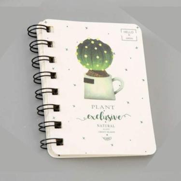 Imagem de BE-TOOL Caderno espiral de desenho animado mini caderno fofo A7 cacto 160 páginas (1 peça)