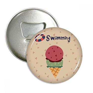 Imagem de Boia de natação de verão abridor de garrafas de sorvete doce ímã de geladeira emblema multifuncional