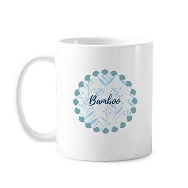 Imagem de Blue Bud Flower Plant Paint Caneca Cerâmica Café Porcelana Utensílios de Mesa