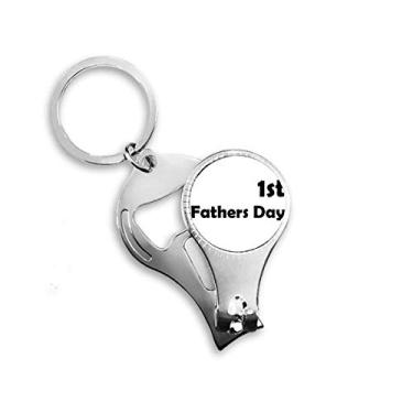 Imagem de 1st Father´s Day Festival Quote Nail Nipper Ring Chaveiro Abridor de Garrafas Cortador