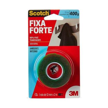 Imagem de Fita Dupla Face Scotch 3M Fixa Forte Transparente 12mm X 2M
