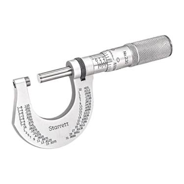 Imagem de starrett Fora micrómetro, Fricção Dedal, Lock nut, Carbide Rostos, polegadas, 1
