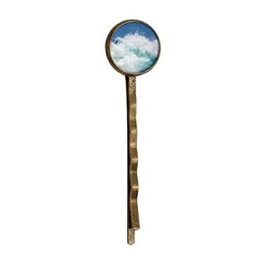 Imagem de Science Nature Ocean Water Sea Wave Picture Retro Metal Hair Bobby Pin Headwear