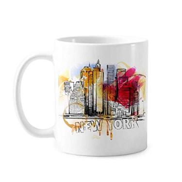 Imagem de New York City America Caneca de cerâmica café porcelana copo de cerâmica dos Estados Unidos