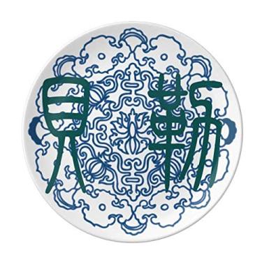 Imagem de Baylor China Antigo Padrão Azul Prato Decorativo de Porcelana Salver Prato de Jantar