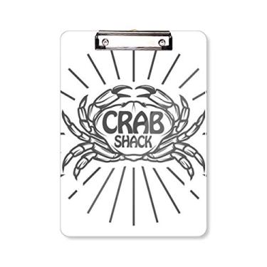 Imagem de Bloco de notas para desenho de caranguejo com organismo marítimo radial placa de apoio A4