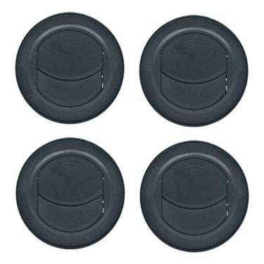 Imagem de 4x Difusor Ar Condicionado Caminhão Trator Van 77mm - Preto