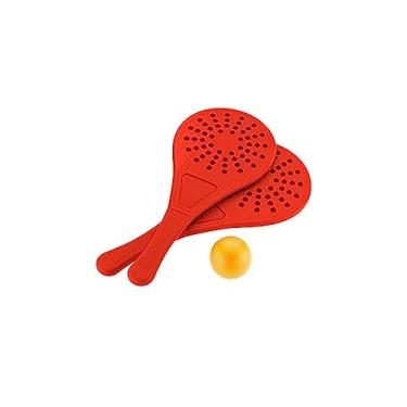 Imagem de Kit Jogo Frescobol Tênis de Praia Infantil 2 Raquetes + Bola GGB Plast