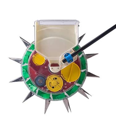 Imagem de Espalhador de transmissão de semeador de vegetais para semear vegetais para trás plantador de colheita de linha portátil empurrar a mão ferramentas de semeadura, 6 bocas