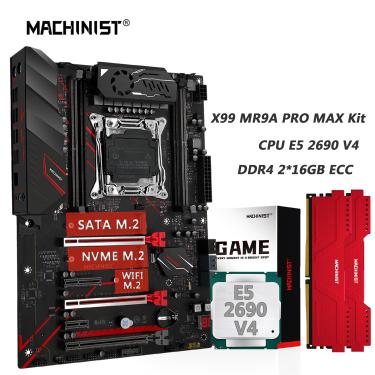 Imagem de MACHINIST-MR9A Pro MAX X99 Placa-Mãe Combo  LGA 2011-3  Xeon E5 2690 Kit V4  CPU  RAM DDR4  32GB