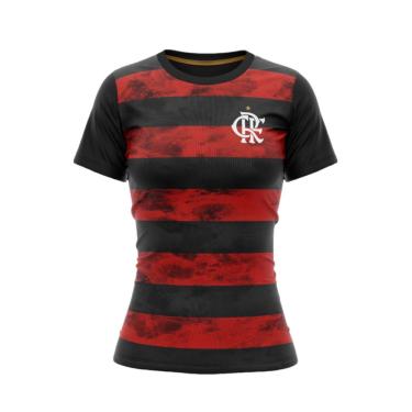 Imagem de Camiseta Braziline Flamengo Arbor Feminina - Vermelho e Preto