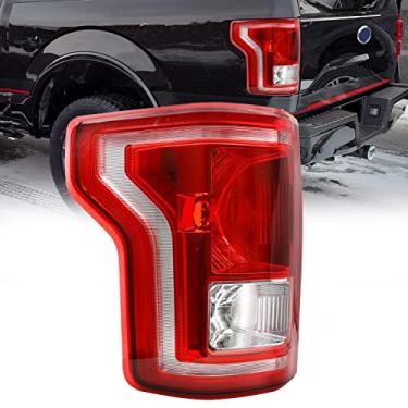 Imagem de Conjunto de luzes traseiras compatível com Ford F-150 2015 2016 2017, 15-17 F150 lâmpada traseira de freio traseiro sem lâmpadas de halogêneo (lado direito do passageiro)