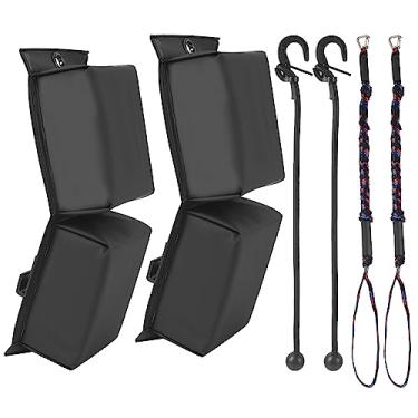 Imagem de Calvana (Pacote com 2) Para-choques PWC Jet Ski Para-lamas de barco com 2 cabos elásticos, 2 cordas de doca, amortecedores de barco para ancoragem, acessórios de jet ski, 35 x 15 x 8 cm