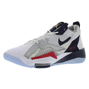 Imagem de Jordan Tênis masculino Nike Zoom 92 Summit Branco CK9183-103, Branco/Vermelho verdadeiro/prata metálica/obsidiana, 13