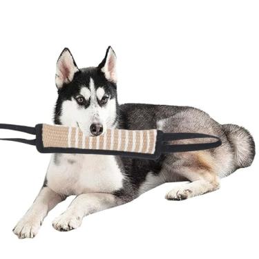 Imagem de Brinquedo Interativo de Linho para Treinamento de Filhotes, Equipamento de Treinamento para Cachorros Pequenos e Médios, Busca Interativa (Alça Refletiva Borda Preta)