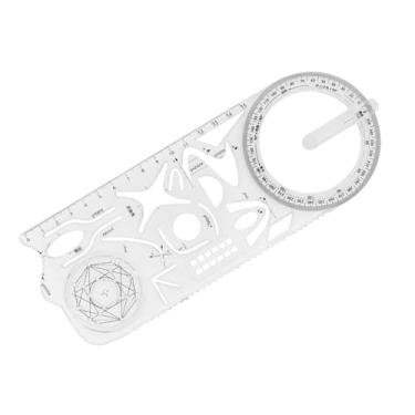 Imagem de Generic Régua geométrica multifuncional, régua de medição de matemática, modelo de medição, réguas para arte, ensino de matemática, estudantes, Ensino médio