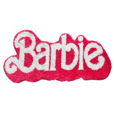 Imagem de Luxape BarbieRug - Decoração de quarto Hypebeast - Feito à mão e premium - 35 pol. (90 cm) - Tapete Barbied - Tapetes de designer - Decoração estética do quarto - Tapete de banheiro fofo para