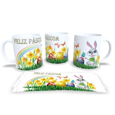 Imagem de Canecas Branca de Porcelana Personalizadas Pascoa 10 (Pascoa 171)