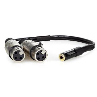 Imagem de Cabo Adaptador P2 Femea Para 2 Xlr Femea - 1,5 Metro - Cirilo Cabos