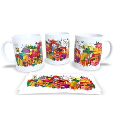 Imagem de Canecas de Porcelana Branca Personalizadas Natal 8 (Mod.150)