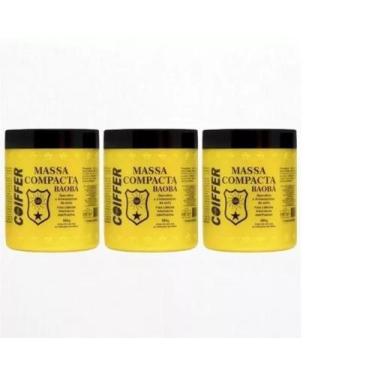 Imagem de kit combo 3 unidades massa compacta baoba coiffer 500g