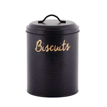 Imagem de Porta Biscoitos De Aço Inoxidável Com Tampa Estilo Retrô - Mundiart, P