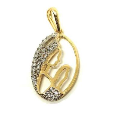 Imagem de Pingente de ouro 18k Nossa Senhora Aparecida - Elegancy Joias