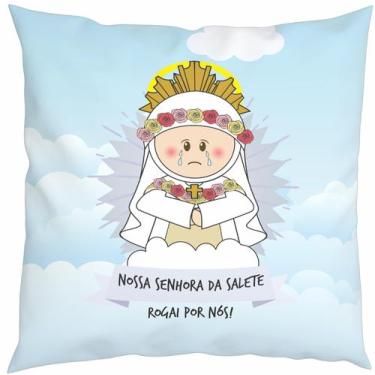 Imagem de Almofada Com Enchimento Oração Santinho Nossa Senhora da Salete - Core