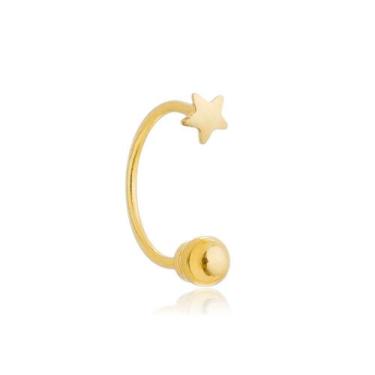 Imagem de Piercing Cavalo Estrela Ouro 18k 750 - Thile Jóias