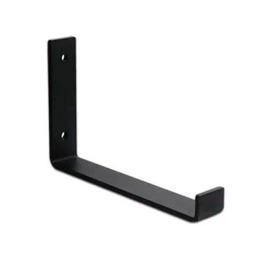 Imagem de 12 Mão Francesa Invertida Suporte de Prateleira 25 cm Preta - MB Ferra