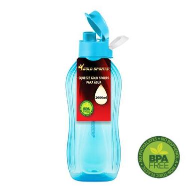 Imagem de Garrafa Squeeze Gold Sports Resistente - BPA FREE 2000ml, Único, Uniss