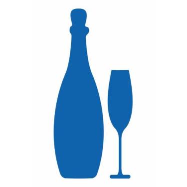 Imagem de Adesivo Garrafa e Taça 1 - Leo Publicidade, Azul