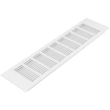 Imagem de Vent Systems Grade de ventilação de suprimento de ar de 40 x 10 cm (dimensões externas) - Defletor de ventilação de porta de admissão/escape retangular de alumínio branco - HVAC para piso de melhoria