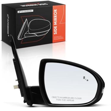 Imagem de A-Premium Espelho retrovisor elétrico do lado do passageiro - compatível com Hyundai Tucson 2016 2017 2018 - Espelho retrovisor externo preto dobrável manual aquecido com detecção de ponto cego de