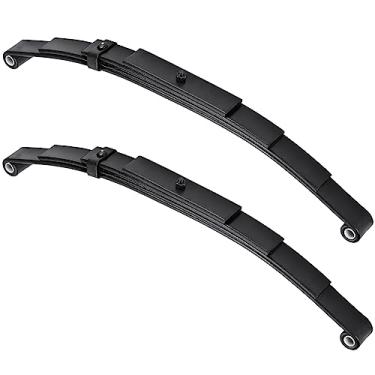 Imagem de Youxmoto Par de mola de reboque com 4 folhas, olho duplo, tampa de 793 kg para eixo de 1,58 kg, 63,5 cm de comprimento, 4,5 cm de largura, ID de olho 9/16 (2 buchas), serve para SW4B / LIB-401-DE / UNA212