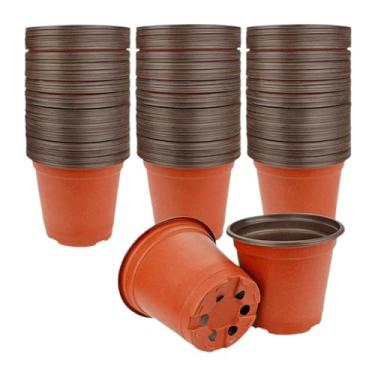 Imagem de Nishiyuenyi 100Pcs Vasos de Flores para Plantas Vasos de Viveiro de Plantas Vasos Flexíveis E Espessos para Iniciar Sementes Vasos Simples E Leves para Flores de, Diâmetro da boca de 15cm