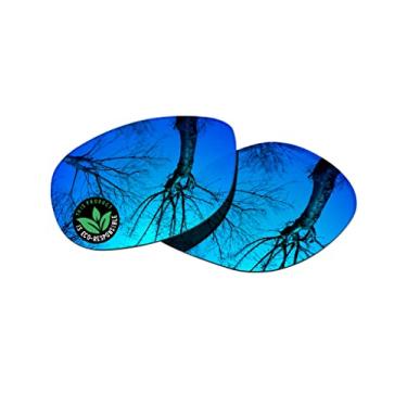 Imagem de Raydi Lentes de reposição de policarbonato para óculos de sol quadrados RayBan RB4147 60 mm - Espelho azul gelo - Polarizado