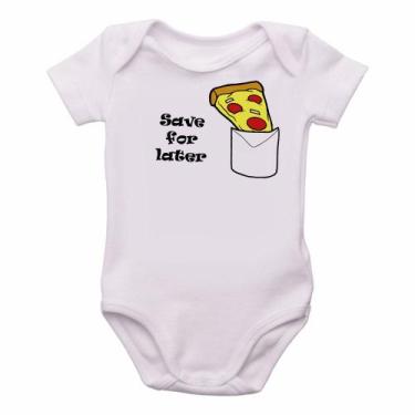 Imagem de body nenê criança roupa bebê Pizza Save for later - Empório Dutra, M  