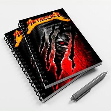 Imagem de Caderno Universitário 200 fls 10 Mat Rock Metalica - Premium