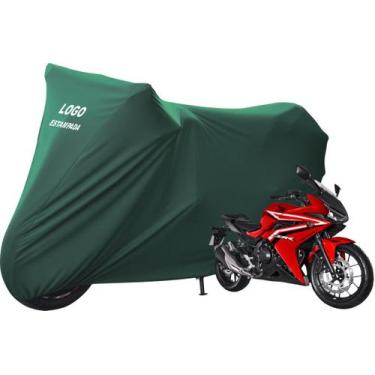 Imagem de Capa Protetora Para Cobrir Moto Honda CBR 500 R De Luxo - Mz, Verde