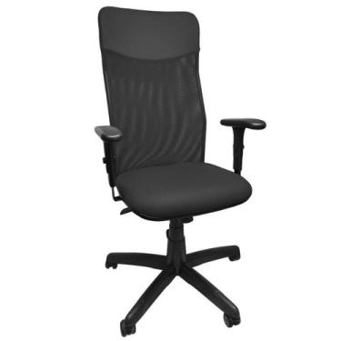 Imagem de Cadeira Giratória Presidente Extra Tela Mesh Para Escritório Ergonômic