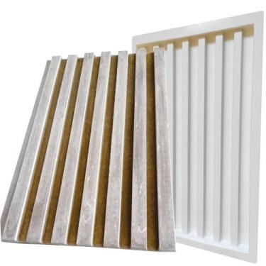 Imagem de Forma 3d Ripado Em Abs 2mm Forma Gesso/cimento 3d 79x49cm - INNOVE3D