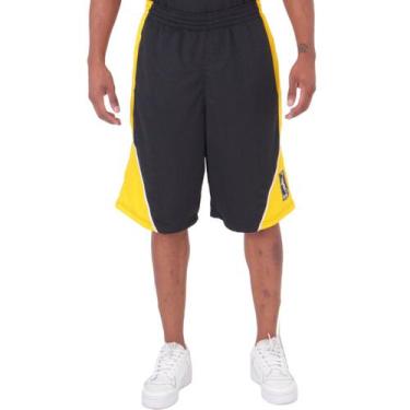 Imagem de Bermuda Basquete Masculina M10 Fire Triângulo, Preto, M