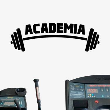 Imagem de Adesivo de Parede Logo Academia Barra Anilha Fitness - Kanto Store