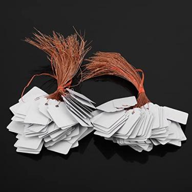 Imagem de Pvc Pendurado Flor Planta Semente Tag Marcador Sinal Pacote 200 Durável Impermeável Reutilizável Etiquetas Coloridas para Jardinagem Ao Ar Livre (Branco)