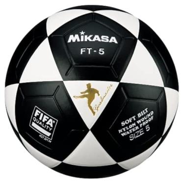 Imagem de MIKASA Bola de futebol FT5 Goal Master tamanho 5 bola oficial de vôlei branca preta