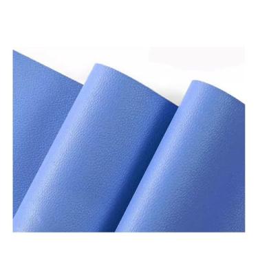 Imagem de Couro autoadesivo Remendo De Couro Autoadesivo Com Textura De Lichia, Kit De Remendo De Reparo Com Forte Adesão, Remendos De Couro Para Consertar Móveis, Sofás, Cadeiras E Assentos De Carro(Azure blue